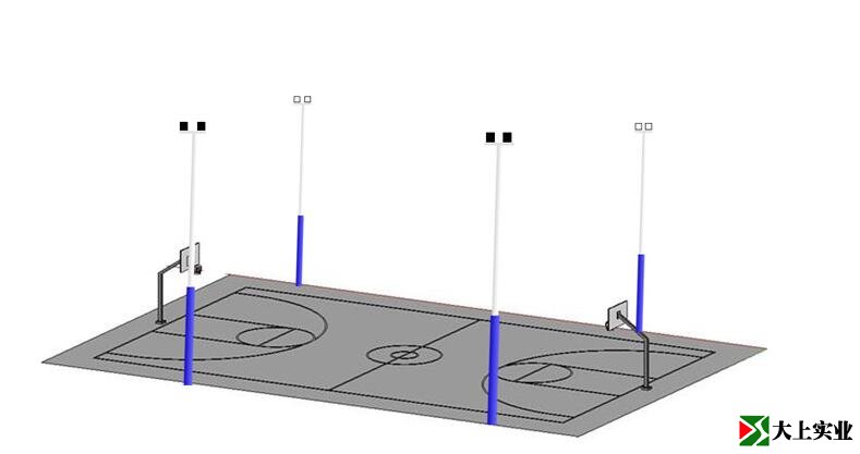 籃球場(chǎng)4套燈桿布燈規(guī)格圖