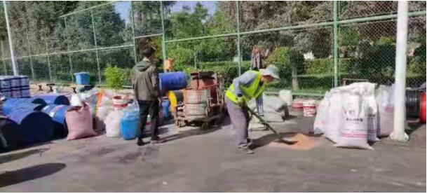 籃球場(chǎng)面層材料配合比調(diào)整