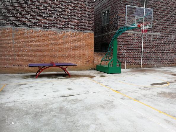 農(nóng)村同學(xué)的家庭籃球場