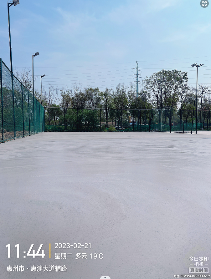 惠州網(wǎng)球場(chǎng)基礎(chǔ)、圍網(wǎng)、燈具、球場(chǎng)面層整體施工工程