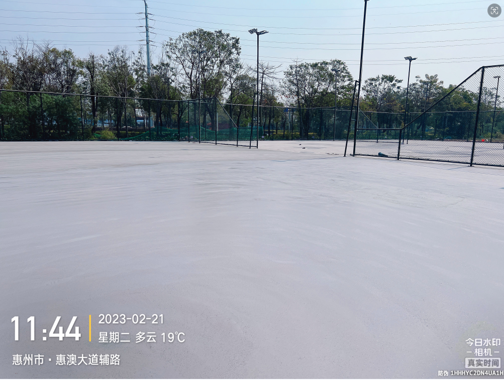惠州網(wǎng)球場(chǎng)基礎(chǔ)、圍網(wǎng)、燈具、球場(chǎng)面層整體施工工程